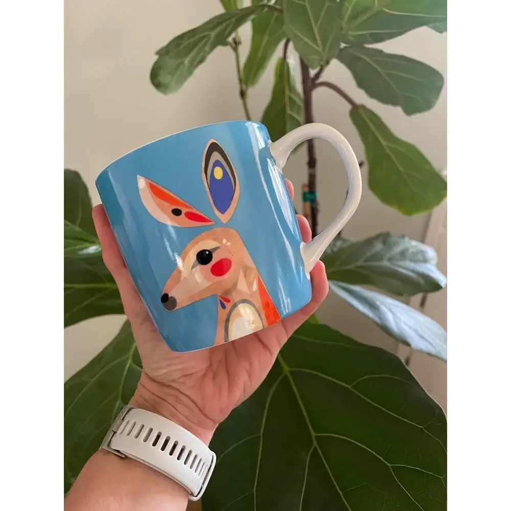 Maxwell & Williams: Pete Cromer Wildlife 12 oz. Ceramic Kangaroo Coffee Mug Cup - Picture 3 of 5